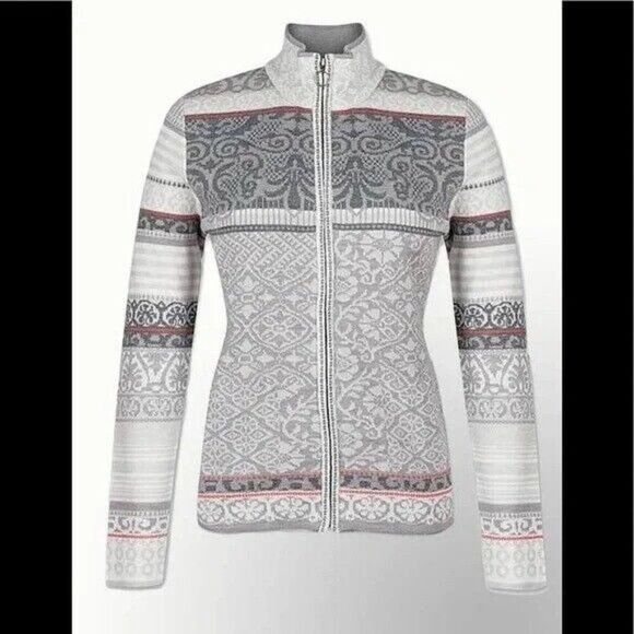 Icelandic Designs Women's Small Chloe Zip Up Sweater Wool Blend Nordic - Picture 10 of 10